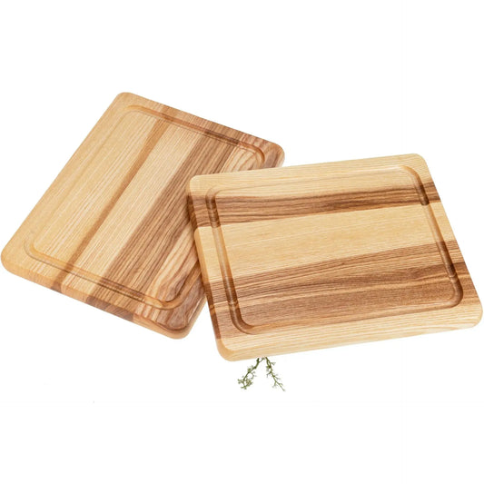 Fleischbrett aus Eschenholz - mit Saftrille & geölt